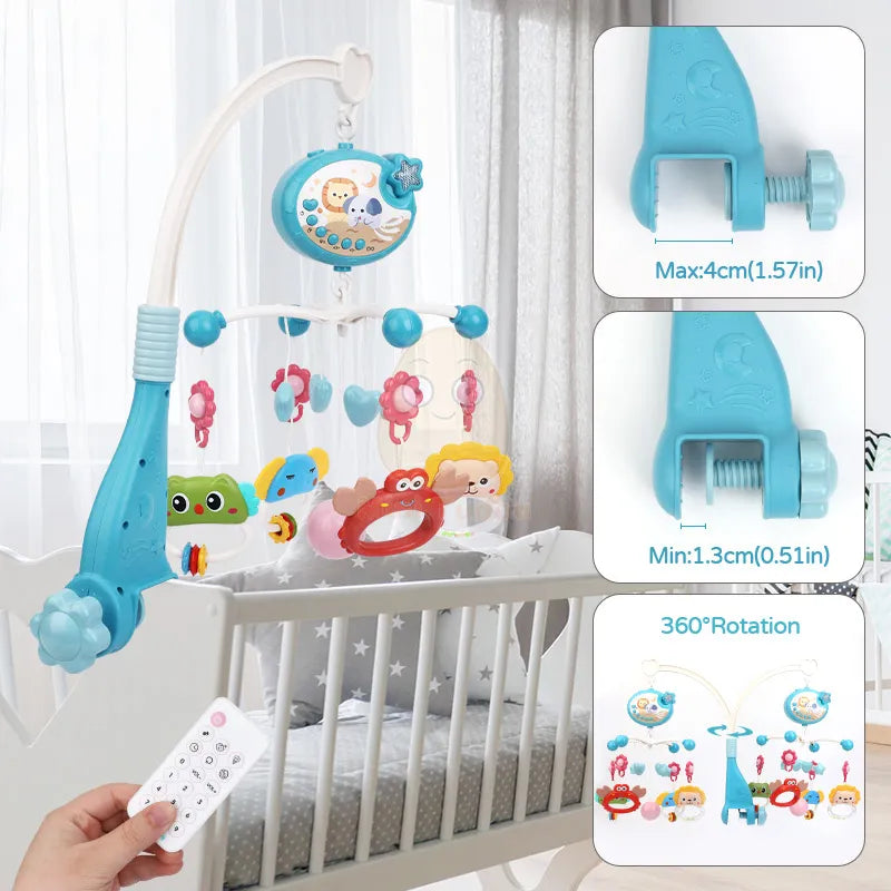 Baby Crib Mobile Rattle Toy For 0-12 Months