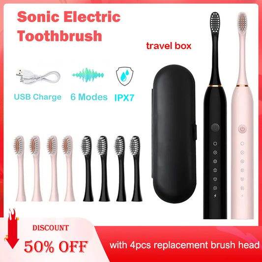 Rechargeable, Adult Sonic Electric Toothbrush