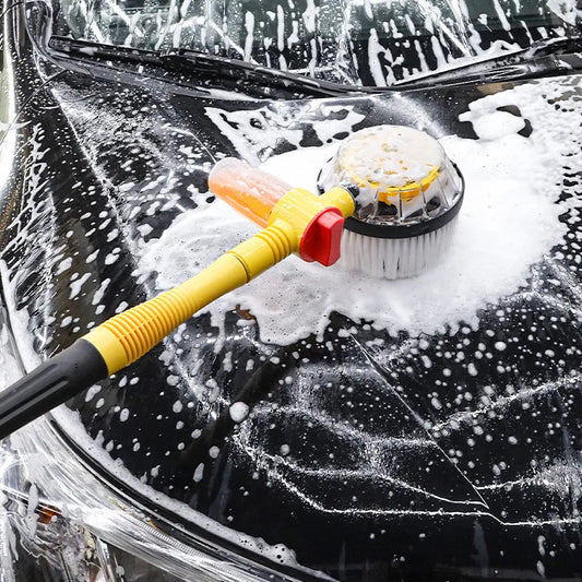 Car Rotary Wash Brush Kit 360 Degree Automatic Rotating Adjustable Dip Wash Brush High Pressure Washer for Vehicle Cleaning