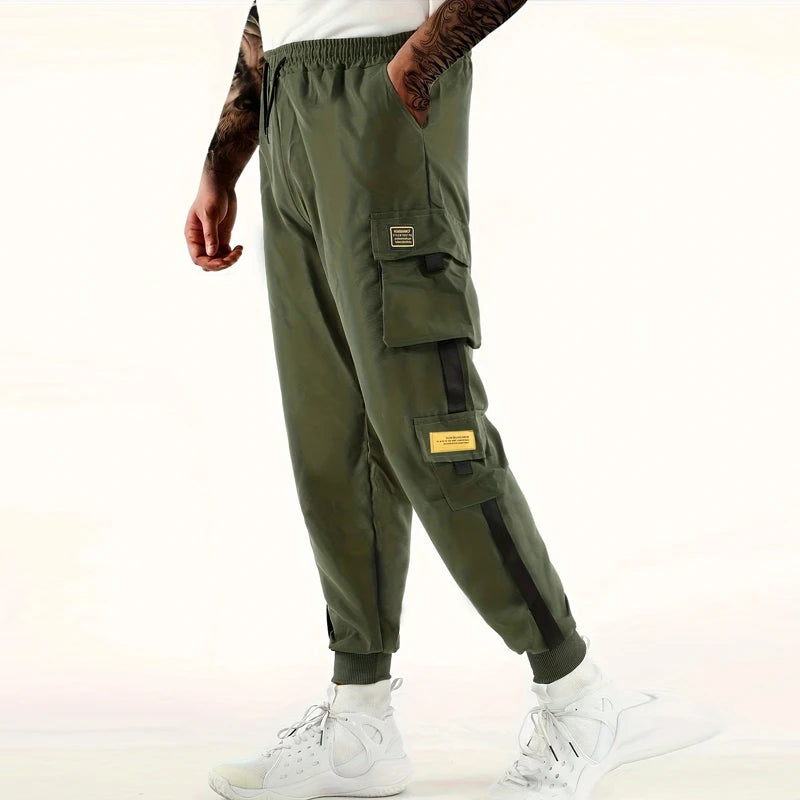 Men's Cargo Pants with Drawstring Waist