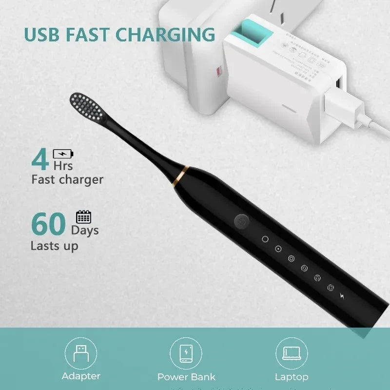 Rechargeable, Adult Sonic Electric Toothbrush